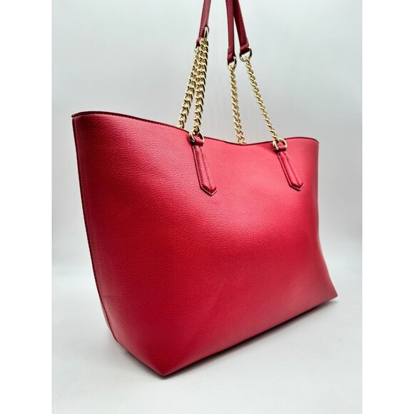 INC International Concepts Zoiey chain strap women's XL tote bag --RED - Picture 5 of 11